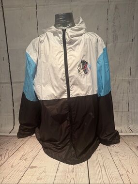 NWT Chicago Blackhawks zip up hooded windbreaker
